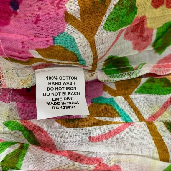 Debbie Katz South Beach Colorful Floral  Swim Coverup Dress Womens XL Boho - Picture 6 of 13